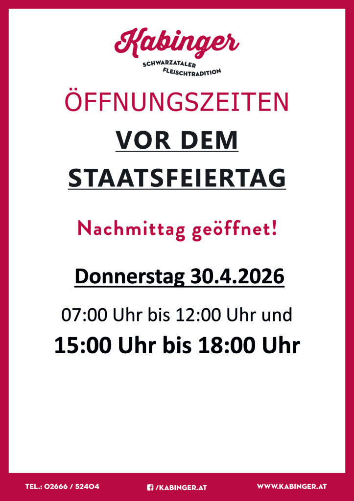 Spezialitäten bei Kabinger