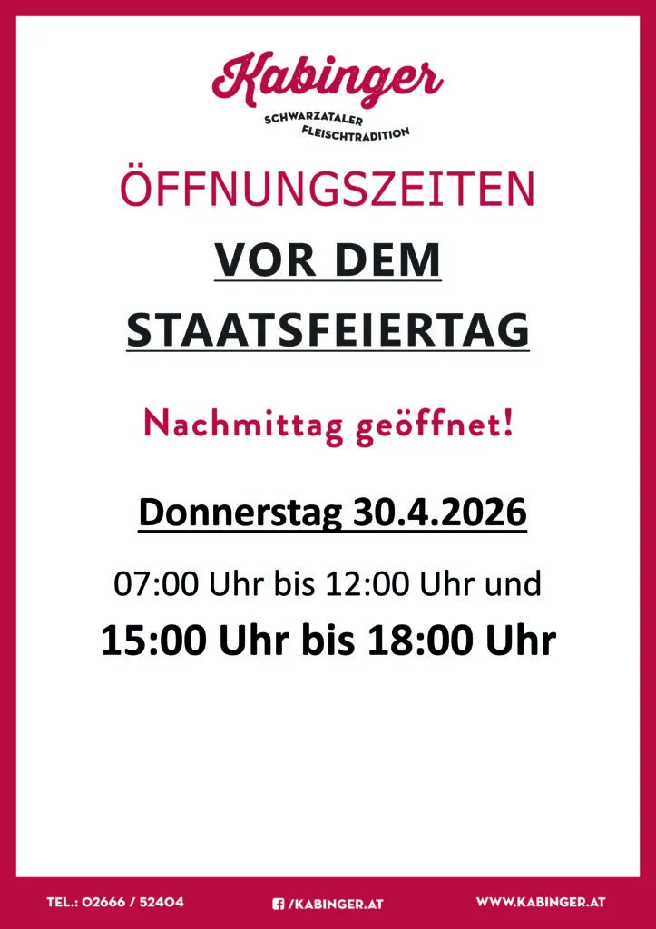 Spezialitäten bei Kabinger